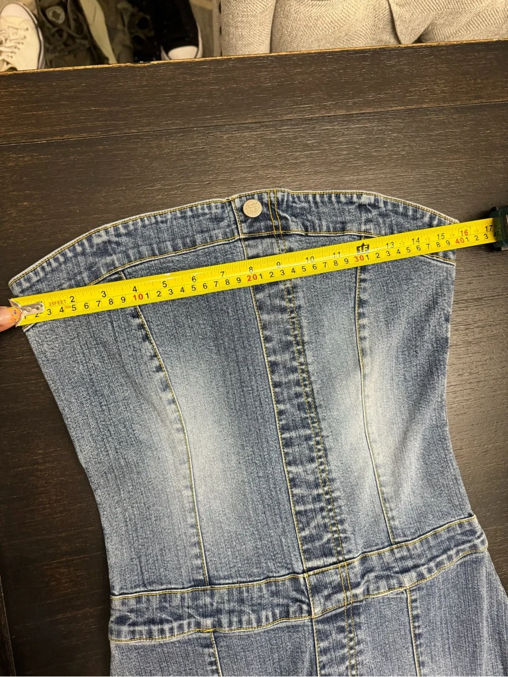 Azzure Denim Y2K Strapless Light Blue Denim Strapless Overalls